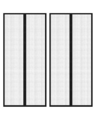Rideaux de porte anti-insectes 2 pcs avec aimants noir 210x90cm | Mobilier & Déco