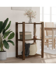 Support de rangement à 3 niveaux marron 60x38x90 cm bois de pin | Mobilier & Déco