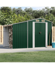 Abri de jardin vert 277x192,5x179 cm acier galvanisé | Mobilier & Déco