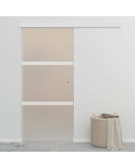 Porte coulissante Verre ESG et aluminium 90x212 cm Argenté | Mobilier & Déco