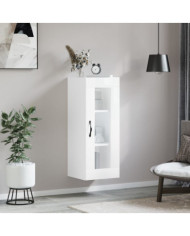 Armoire murale blanc brillant 34,5x34x90 cm | Mobilier & Déco