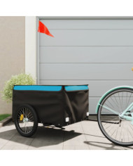 Remorque de vélo noir et bleu 45 kg fer | Mobilier & Déco