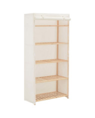Garde-robe Blanc 79 x 40 x 170 cm Tissu | Mobilier & Déco