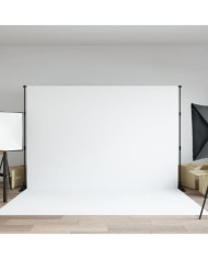 Support de toile de fond noir 305x243 cm acier | Mobilier & Déco