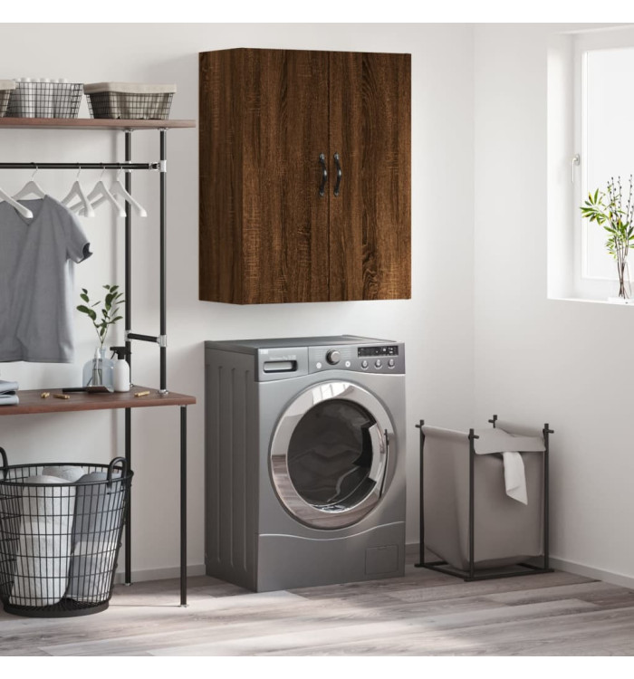 Armoire murale chêne marron 69,5x34x90 cm bois d'ingénierie | Mobilier & Déco