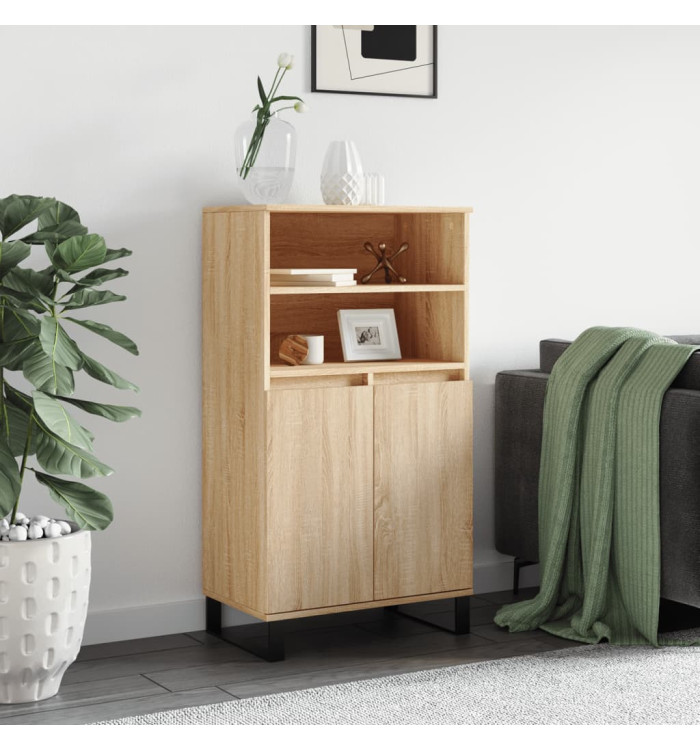 Buffet haut Chêne sonoma 60x36x110 cm Bois d'ingénierie | Mobilier & Déco