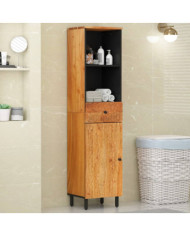 Armoire de salle de bain 38x33x160 cm bois massif d'acacia | Mobilier & Déco