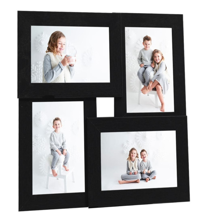 Collage de cadres photo pour photo de 4x (10x15 cm) Noir MDF | Mobilier & Déco