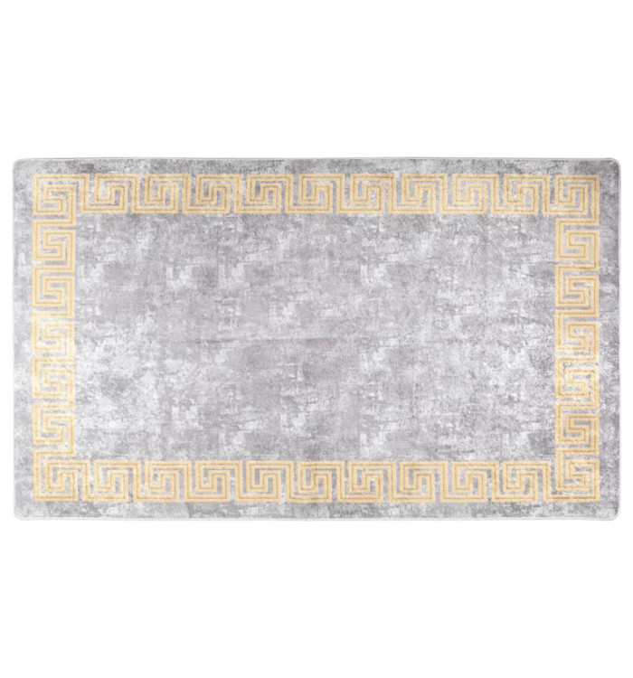 Tapis lavable gris et doré 120x170 cm antidérapant | Mobilier & Déco