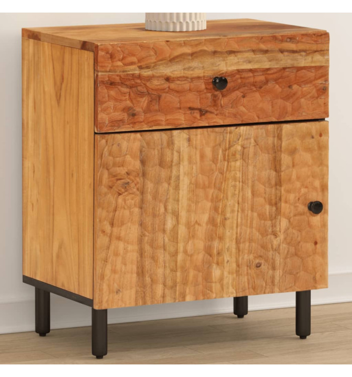 Table de chevet 50x33x60 cm bois d'acacia solide | Mobilier & Déco