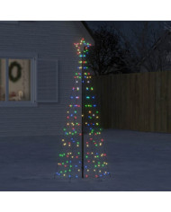 Sapin de Noël à LED avec piquets 220 LED colorées 180 cm | Mobilier & Déco