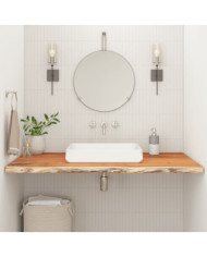 Comptoir de salle de bain 100x60x2,5 cm rectangulaire acacia | Mobilier & Déco