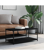 Table basse noir 90x49x40 cm bois d'ingénierie | Mobilier & Déco