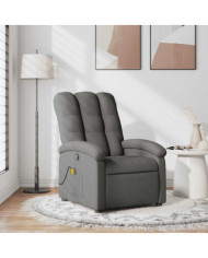 Fauteuil de massage inclinable Gris foncé Tissu | Mobilier & Déco