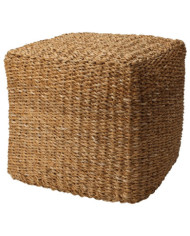 HomeetStyling Pouf carré naturel 40x40x38 cm herbe de mer | Mobilier & Déco