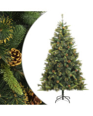 Sapin de Noël artificiel articulé avec pommes de pin 180 cm | Mobilier & Déco