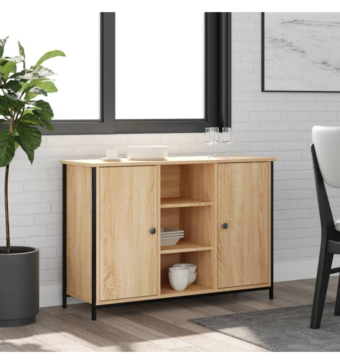 Buffet chêne sonoma 100x35x70 cm bois d'ingénierie | Mobilier & Déco