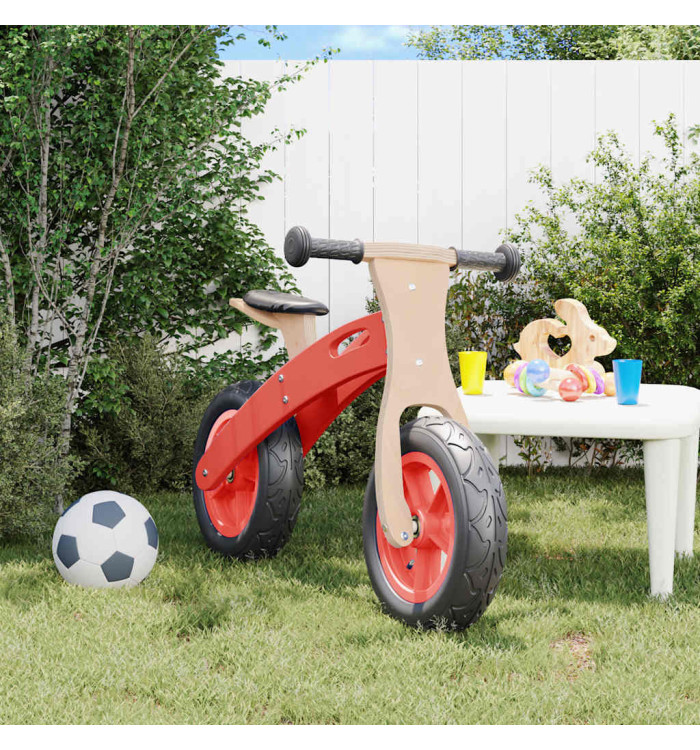 Vélo d'équilibre pour enfants avec pneus pneumatiques rouge | Mobilier & Déco