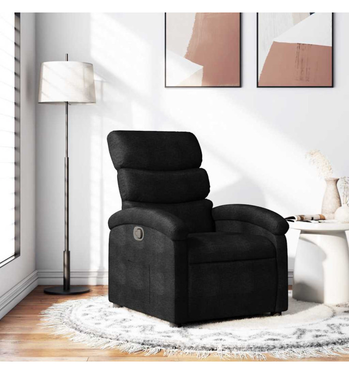 Fauteuil inclinable Noir Tissu | Mobilier & Déco