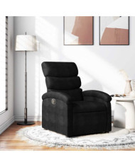 Fauteuil inclinable Noir Tissu | Mobilier & Déco