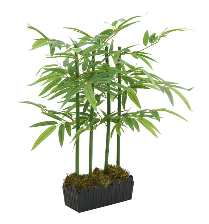 Bambou artificiel 240 feuilles 80 cm vert | Mobilier & Déco