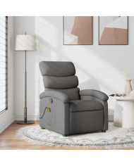 Fauteuil de massage inclinable Gris foncé Tissu | Mobilier & Déco