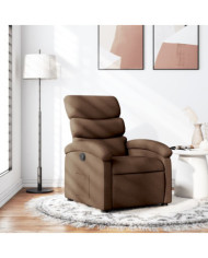 Fauteuil inclinable Marron Tissu | Mobilier & Déco