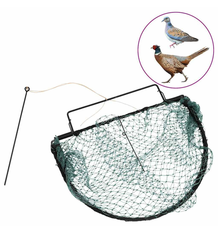 Piège à oiseaux vert 40 cm acier | Mobilier & Déco