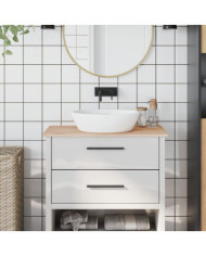 Comptoir de salle de bain 80x40x1,5 cm bois massif de hêtre | Mobilier & Déco