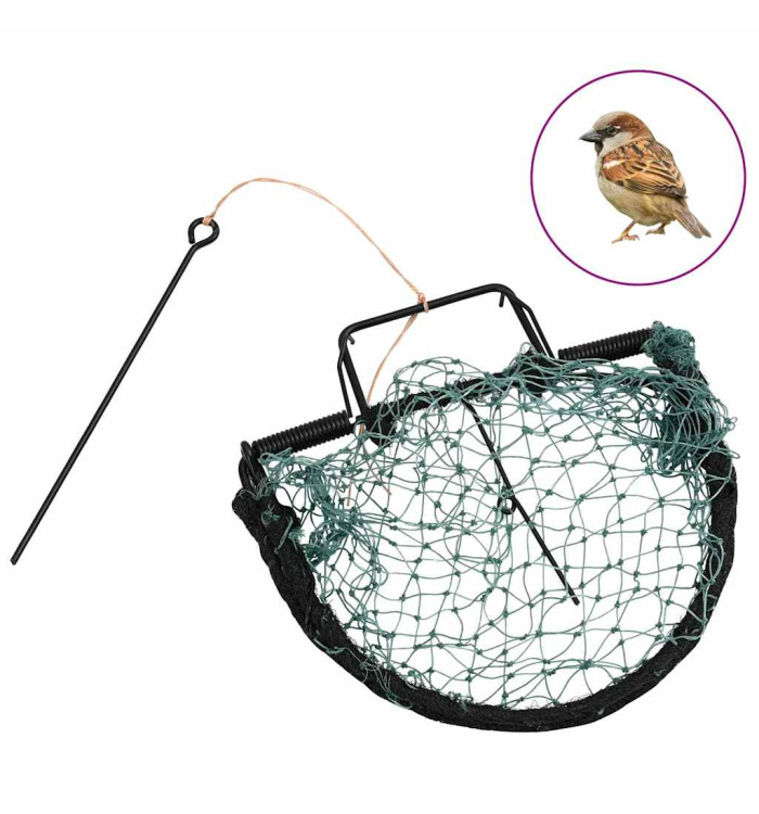 Piège à oiseaux vert 20 cm acier | Mobilier & Déco