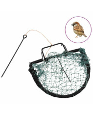 Piège à oiseaux vert 20 cm acier | Mobilier & Déco