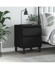 Table de chevet Noir 40x35x50 cm Bois d’ingénierie | Mobilier & Déco
