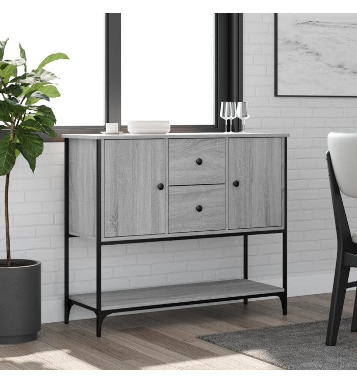 Buffet sonoma gris 100x36x85 cm bois d'ingénierie | Mobilier & Déco