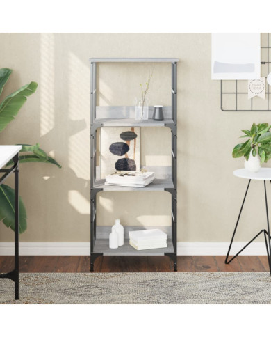 Bibliothèque sonoma gris 50x33x117,5 cm bois d'ingénierie | Mobilier & Déco