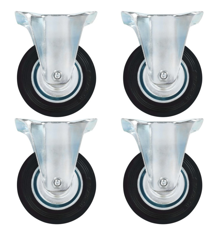 Roulettes fixes 4 pcs 100 mm | Mobilier & Déco