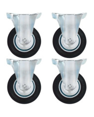 Roulettes fixes 4 pcs 100 mm | Mobilier & Déco