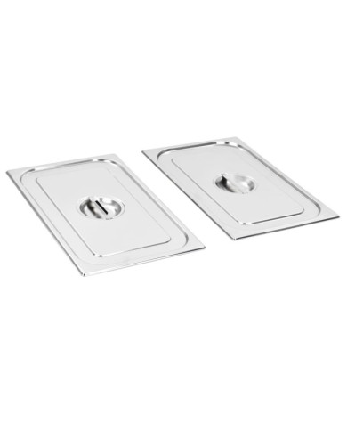 Couvercles de plateau 2 pcs GN 1/1 Acier inoxydable | Mobilier & Déco