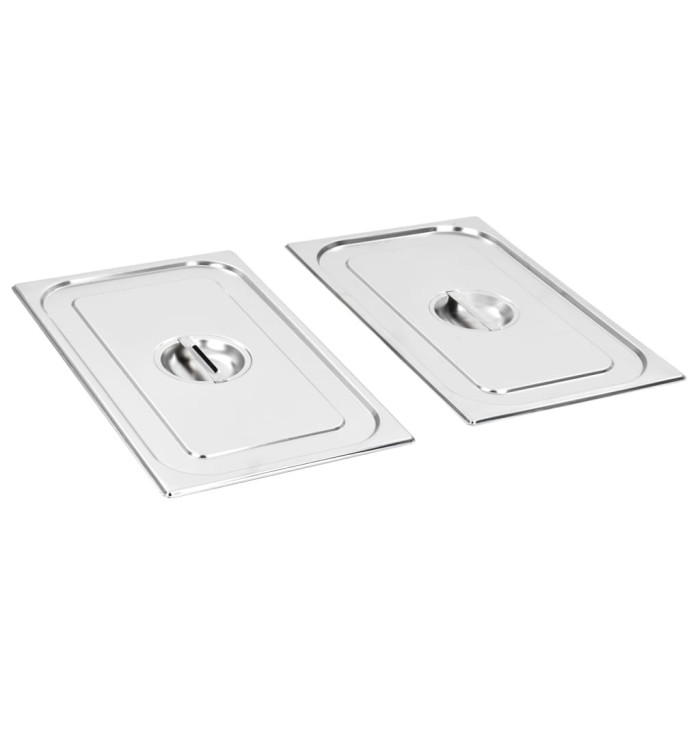 Couvercles de plateau 2 pcs GN 1/1 Acier inoxydable | Mobilier & Déco