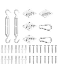 Jeu d'accessoires de voile d'ombrage 8 pcs Acier inoxydable | Mobilier & Déco