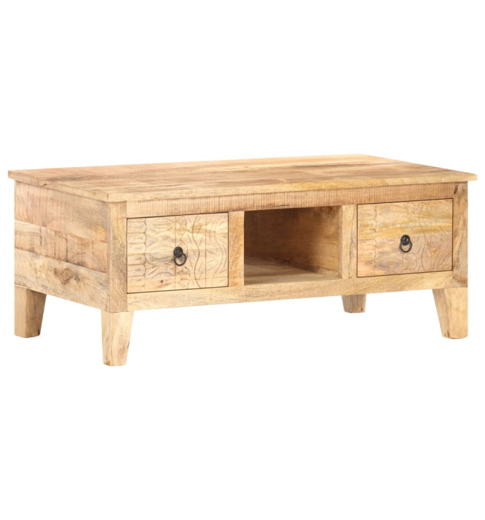Table basse 100x55x40 cm Bois de manguier brut | Mobilier & Déco