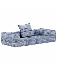 Pouf modulaire à 2 places Indigo Tissu | Mobilier & Déco