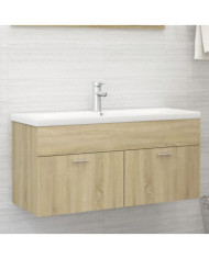 Armoire d'évier avec lavabo intégré Chêne sonoma Aggloméré | Mobilier & Déco