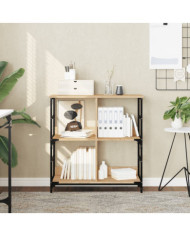 Bibliothèque chêne sonoma 78,5x33x82 cm bois d'ingénierie | Mobilier & Déco