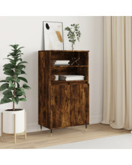 Buffet haut Chêne fumé 60x36x110 cm Bois d'ingénierie | Mobilier & Déco