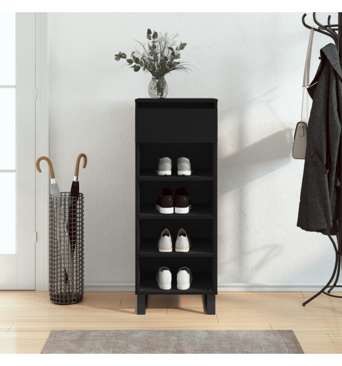 Armoire à chaussures Noir 40x36x105 cm Bois d'ingénierie | Mobilier & Déco
