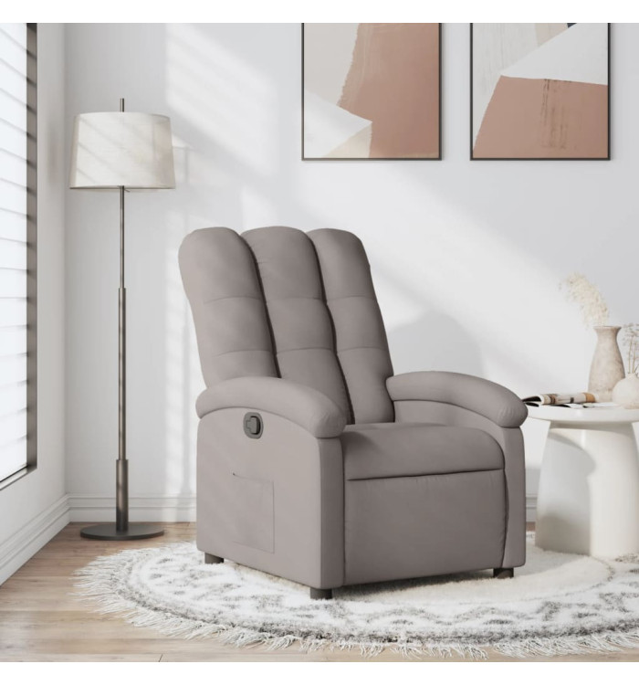 Fauteuil inclinable Taupe Tissu | Mobilier & Déco