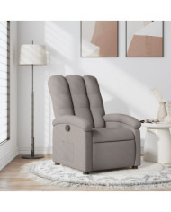 Fauteuil inclinable Taupe Tissu | Mobilier & Déco