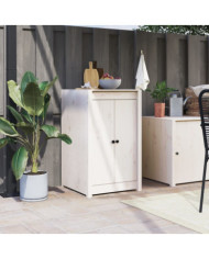 Portes de cuisine d'extérieur blanc 50x9x82 cm bois pin massif | Mobilier & Déco