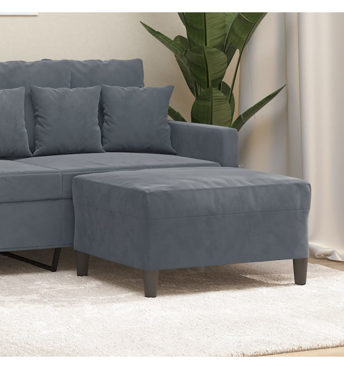 Repose-pied Gris foncé 70x55x41 cm Velours | Mobilier & Déco
