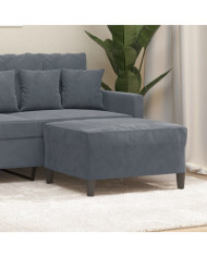 Repose-pied Gris foncé 70x55x41 cm Velours | Mobilier & Déco